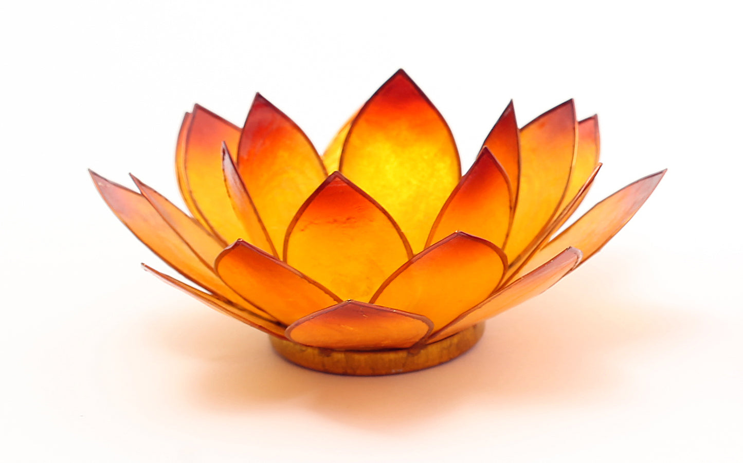 Lotus-Licht Teelichthalter "Sommersonne" goldgelb