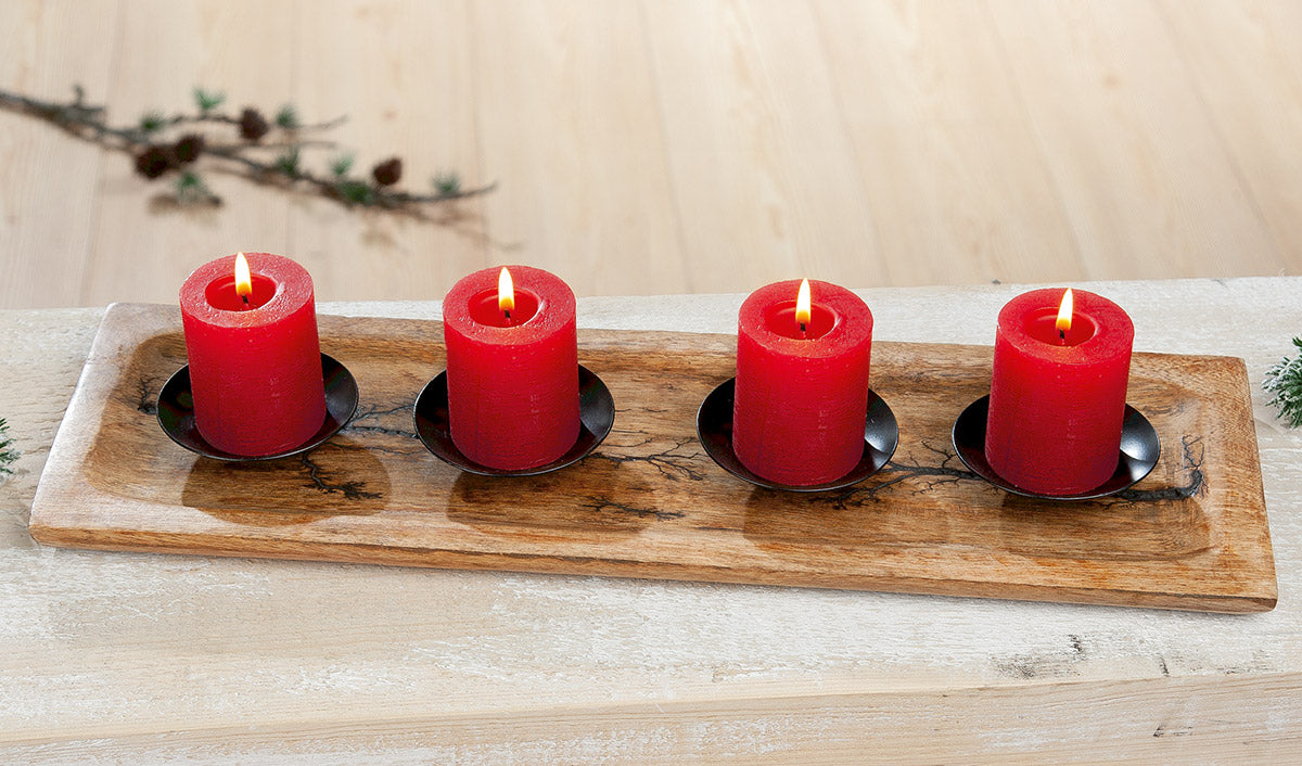 Kerzenhalter Rusik Adventsleuchter aus Holz