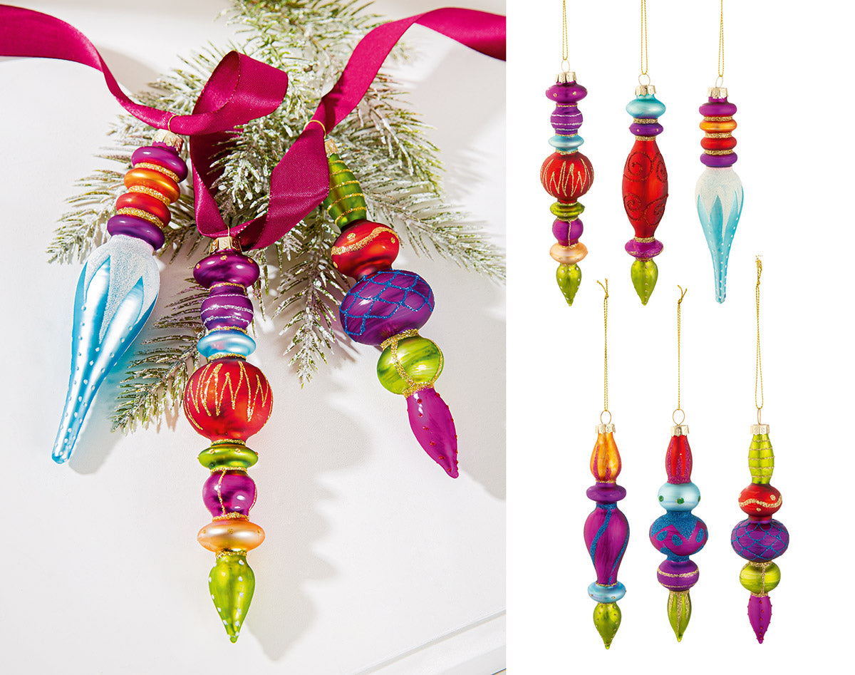 Weihnachtsbaumschmuckset Conic al Glas