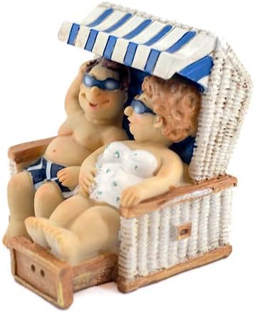Urlauberpaar im Strandkorb Deko-Figur