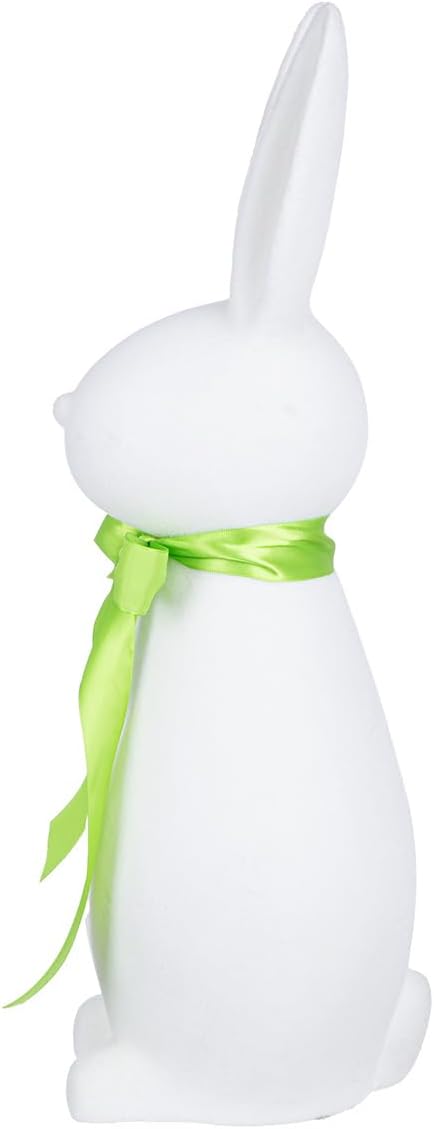 Casablanca Figur Jimmy Hase 41 cm Kunststoff weiß beflockt Dekoration Osterhase Geschenk Wohnaccessoire Dekofigur