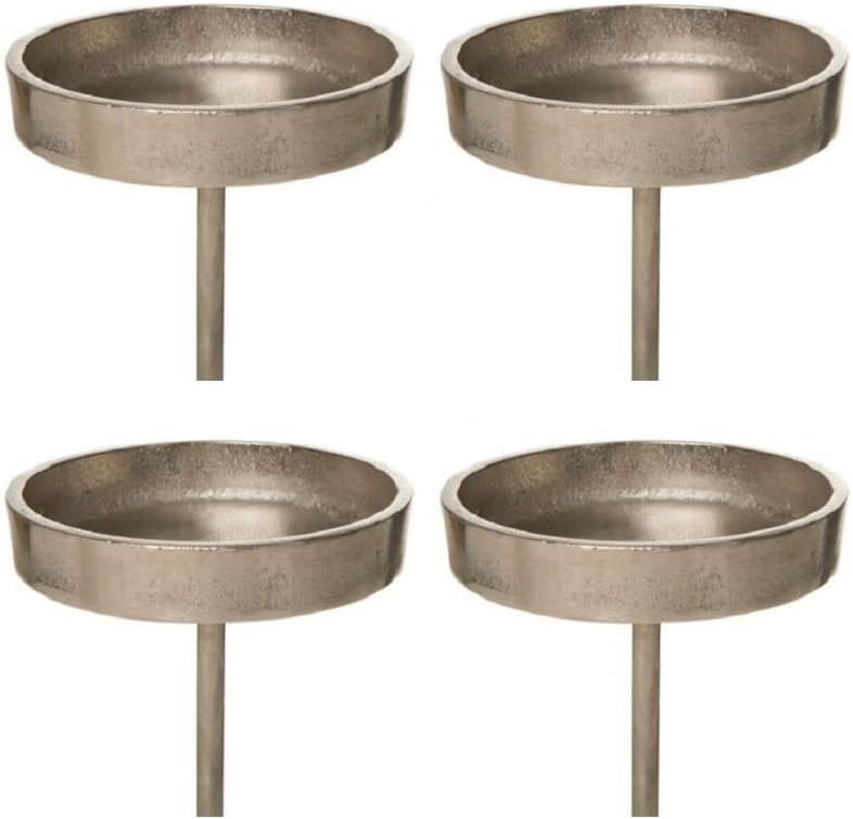 Kerzenpick 4er Set rund 10 cm Durchmesser Alu