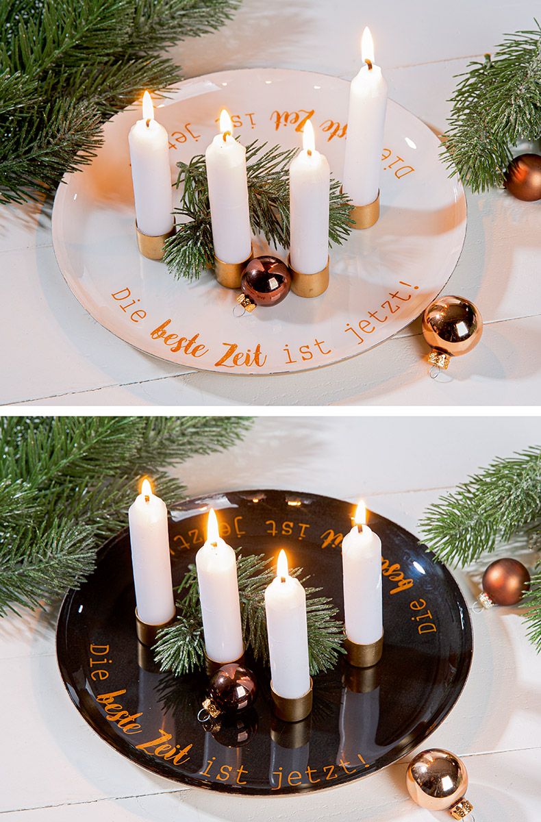 Metallkerzenhalter Adventskerzenhalter Die beste Zeit ist jezt!