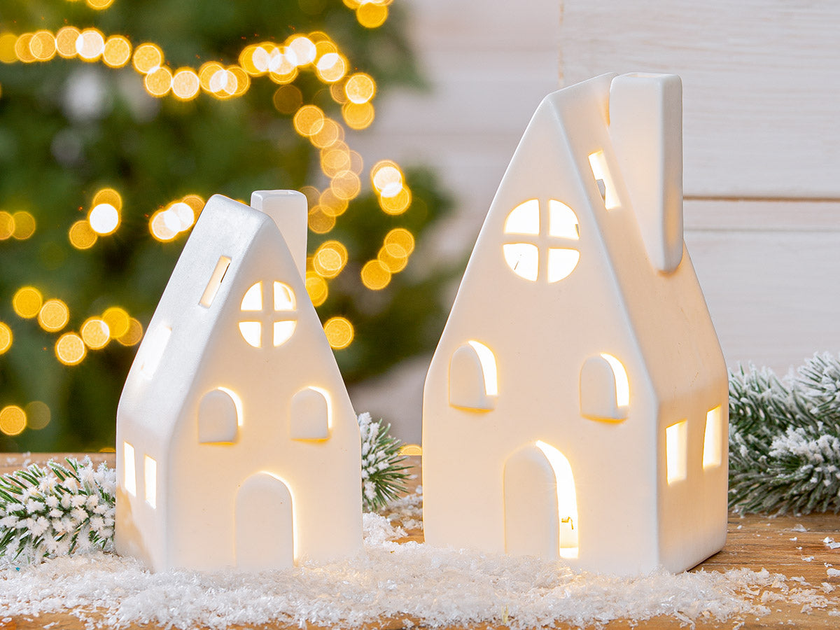 Led Keramik Haus weiß Windo Gilde