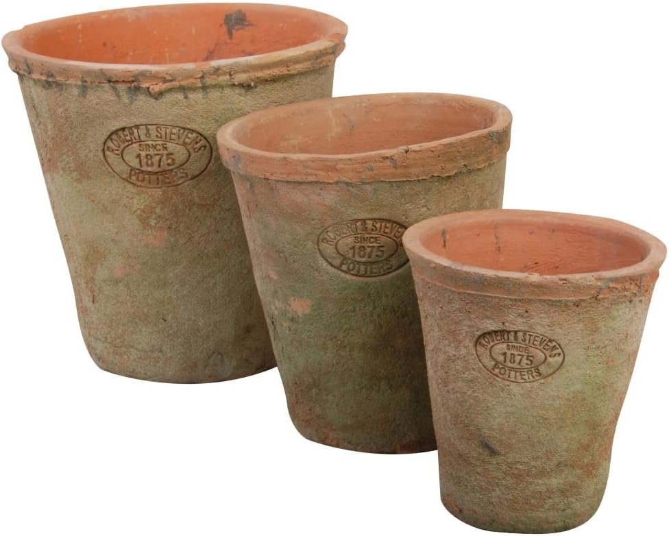 Esschert AT01 Aged Terracotta 3-er Topfset rund, Blumentopf