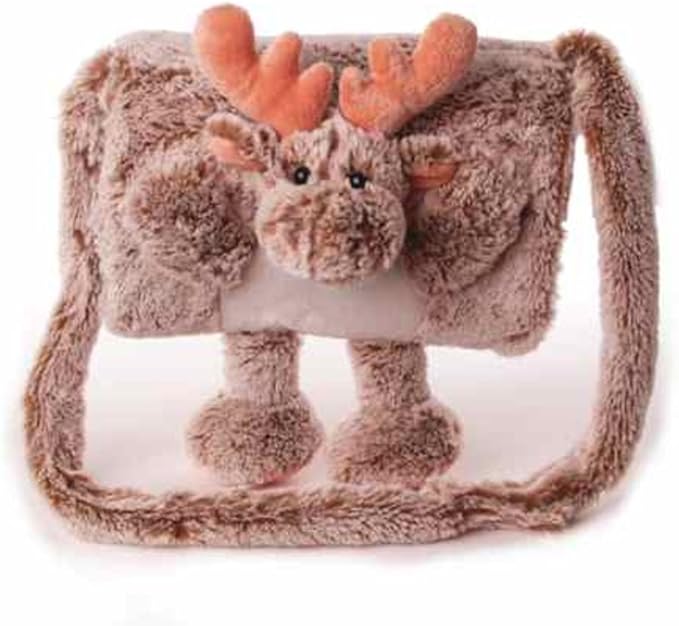 Inware 6793 Muff Elch, für Kinder, weich und kuschelig, beige/grau Muff Elch 23x20 cm Muff Elch 23x20 cm