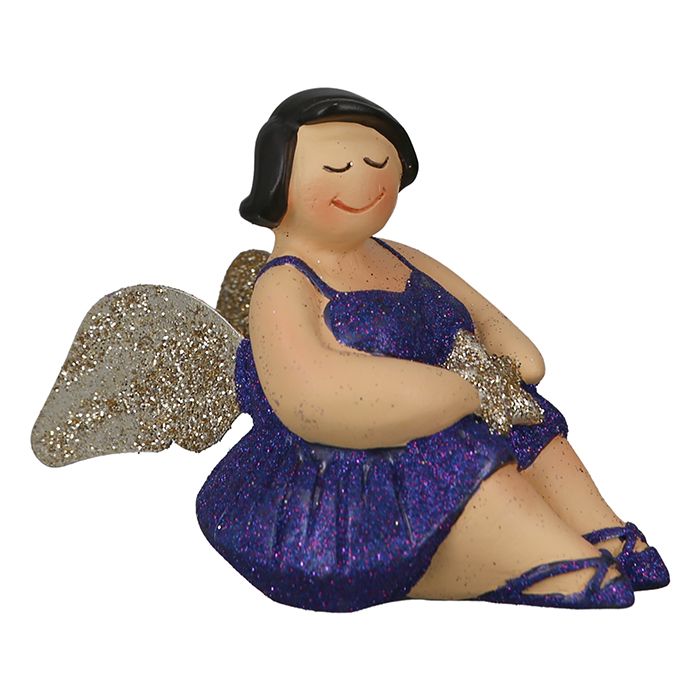 Engel Betty lila Weihnachtsdeko