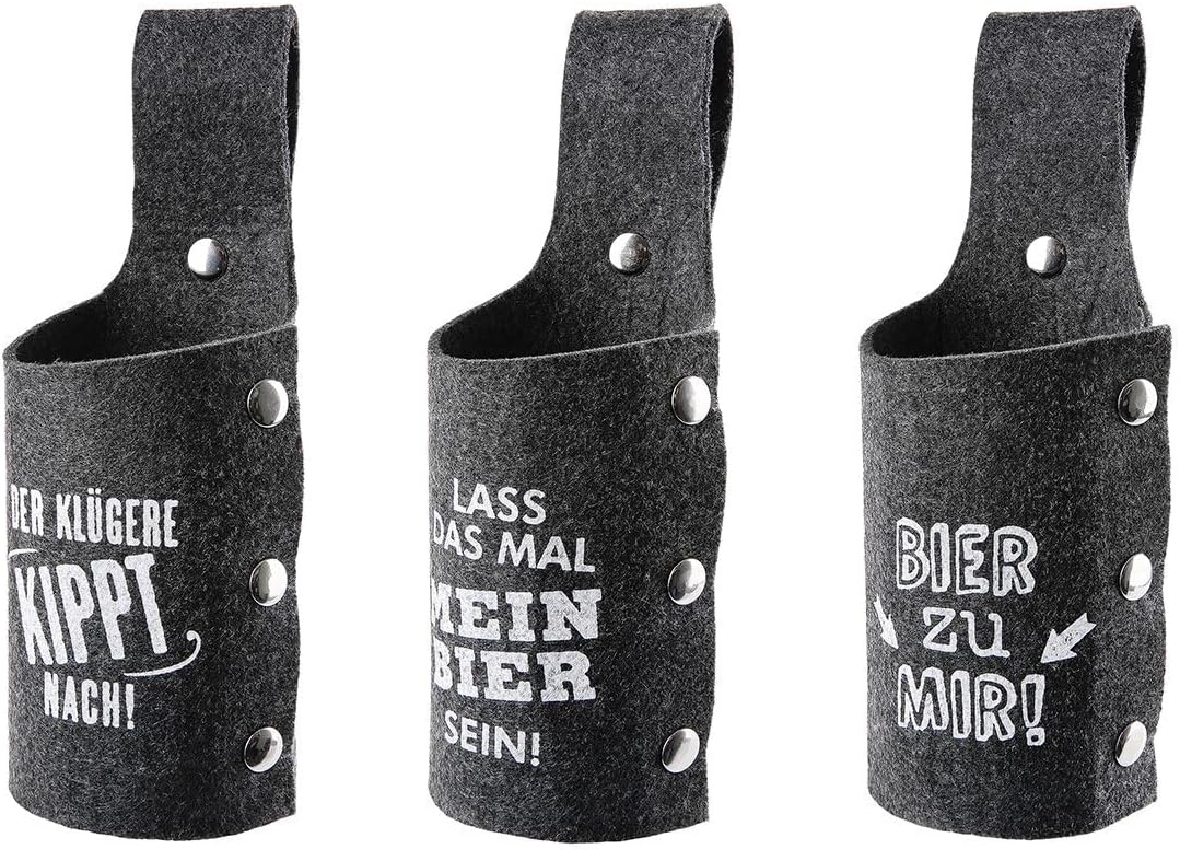 Bierflaschen Holster Gürteltasche für Bierflasche mit Spruch