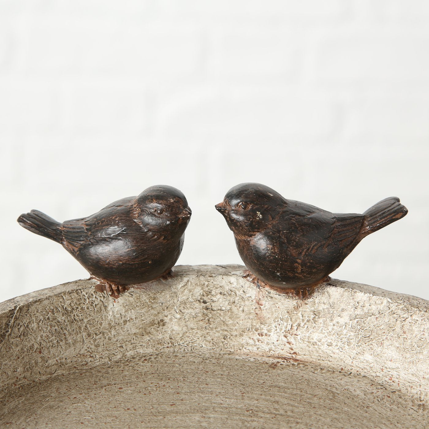 Vogeltränke Vogelbad mit 2 Vögel oder 2 Schnecken, aus Kunstharz