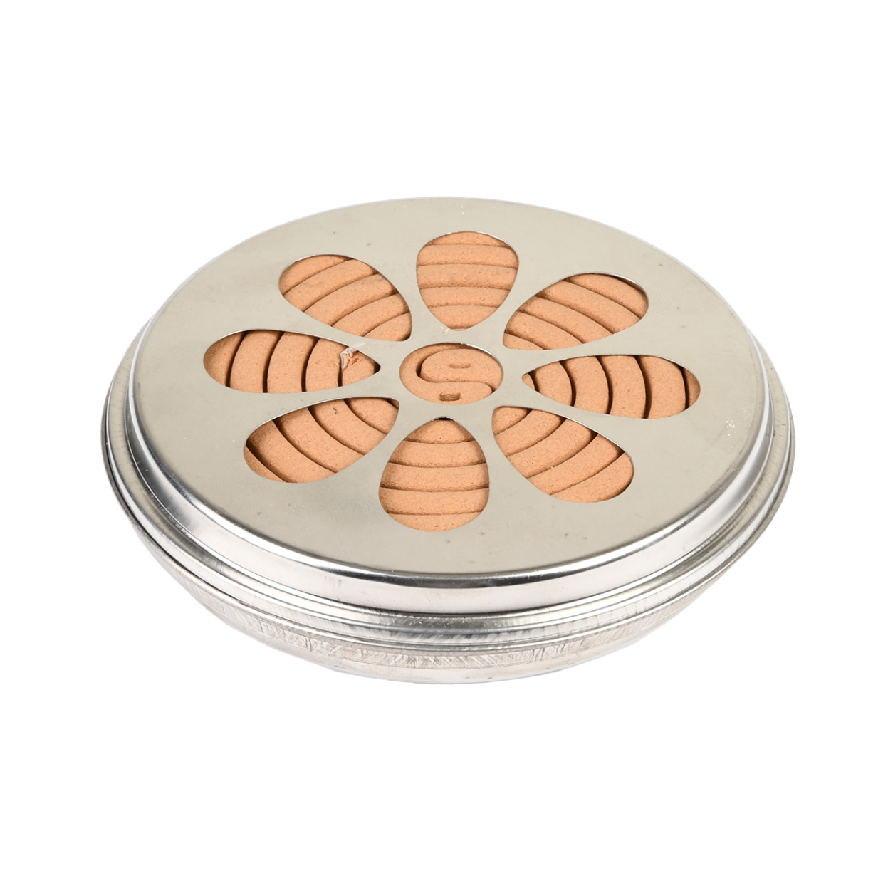 Citronella Spiralen in Zink Brenner mit 10 x Citronell-Spiralen
