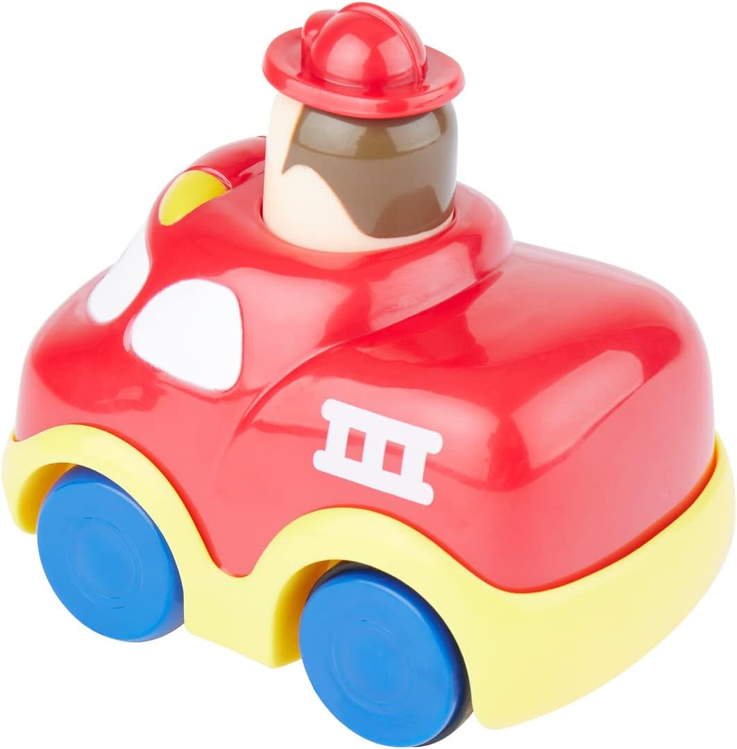 Bieco Drück & Los Auto-Flitzer Feuerwehrauto oder Polizeiauto, Push and Go