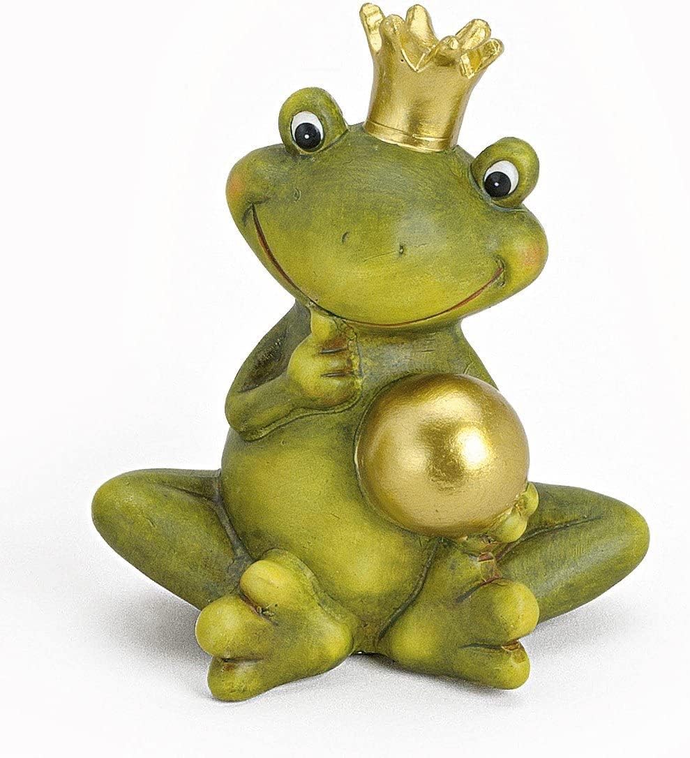 Froschkönig Dekofigur Gartenfigur Frosch Märchenfrosch
