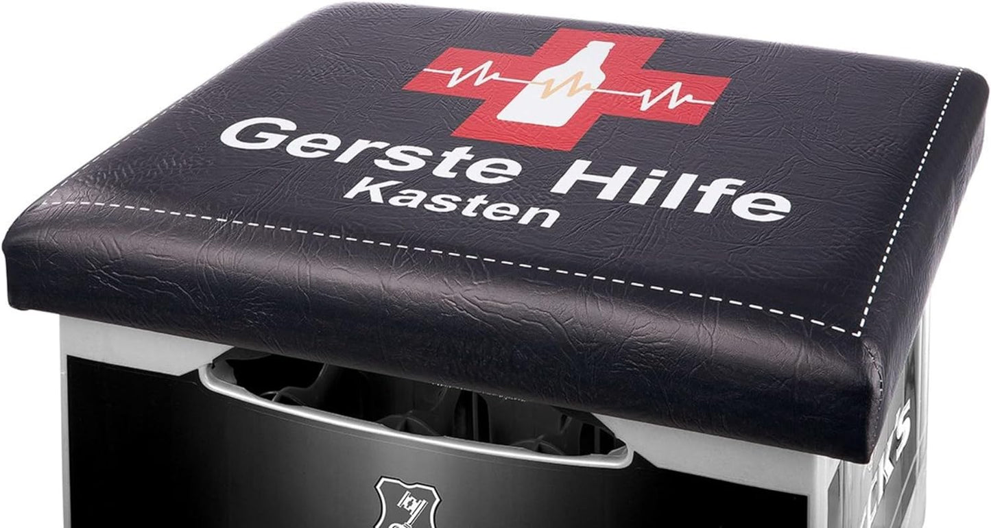 Bierkastensitz Bierkastendeckel Bierkastenpolster mit Spruch Lieblingsplatz/ Gerste Hilfe/ Grillen Chillen Kastekillen/ Heute: Besoffene Gesellschaft/ Chefsessel