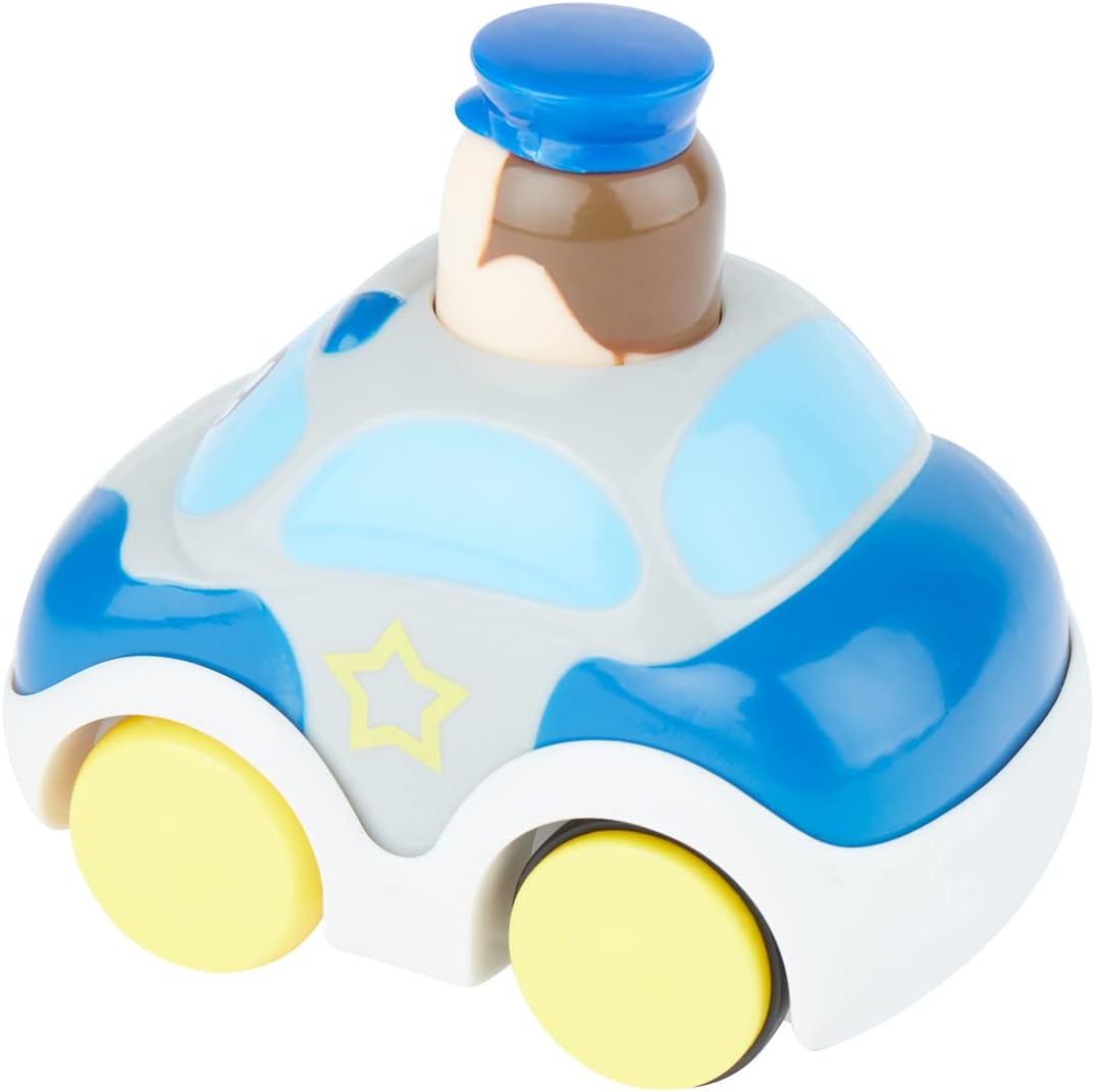 Bieco Drück & Los Auto-Flitzer Feuerwehrauto oder Polizeiauto, Push and Go