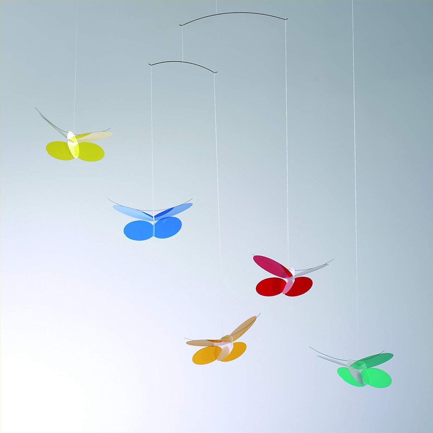 Flensted Mobiles Schmetterlinge Mobile, Stahl, Mehrfarbig, 68x45 cm Sch