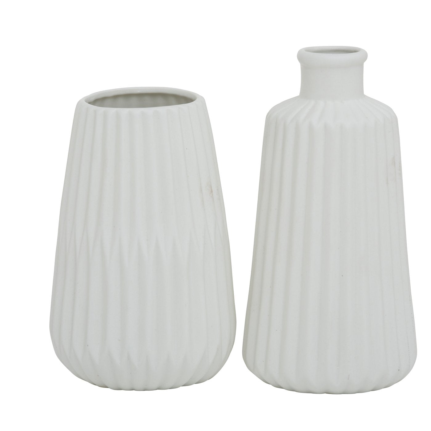 Boltze Vase Esko 2er Set weiß ca. 17cm