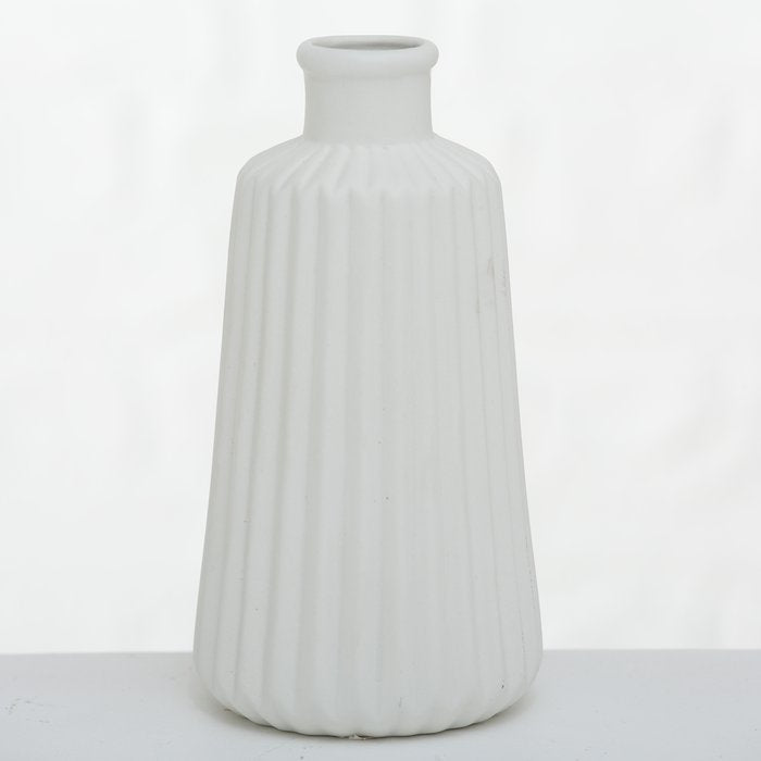 Boltze Vase Esko 2er Set weiß ca. 17cm