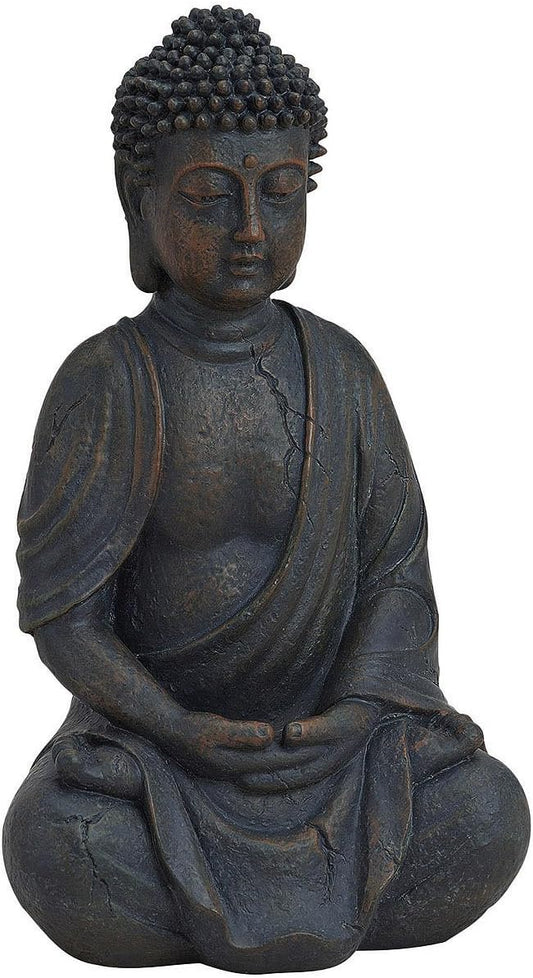 Buddha Figur sitzend betend 25cm braun, Feng Shui