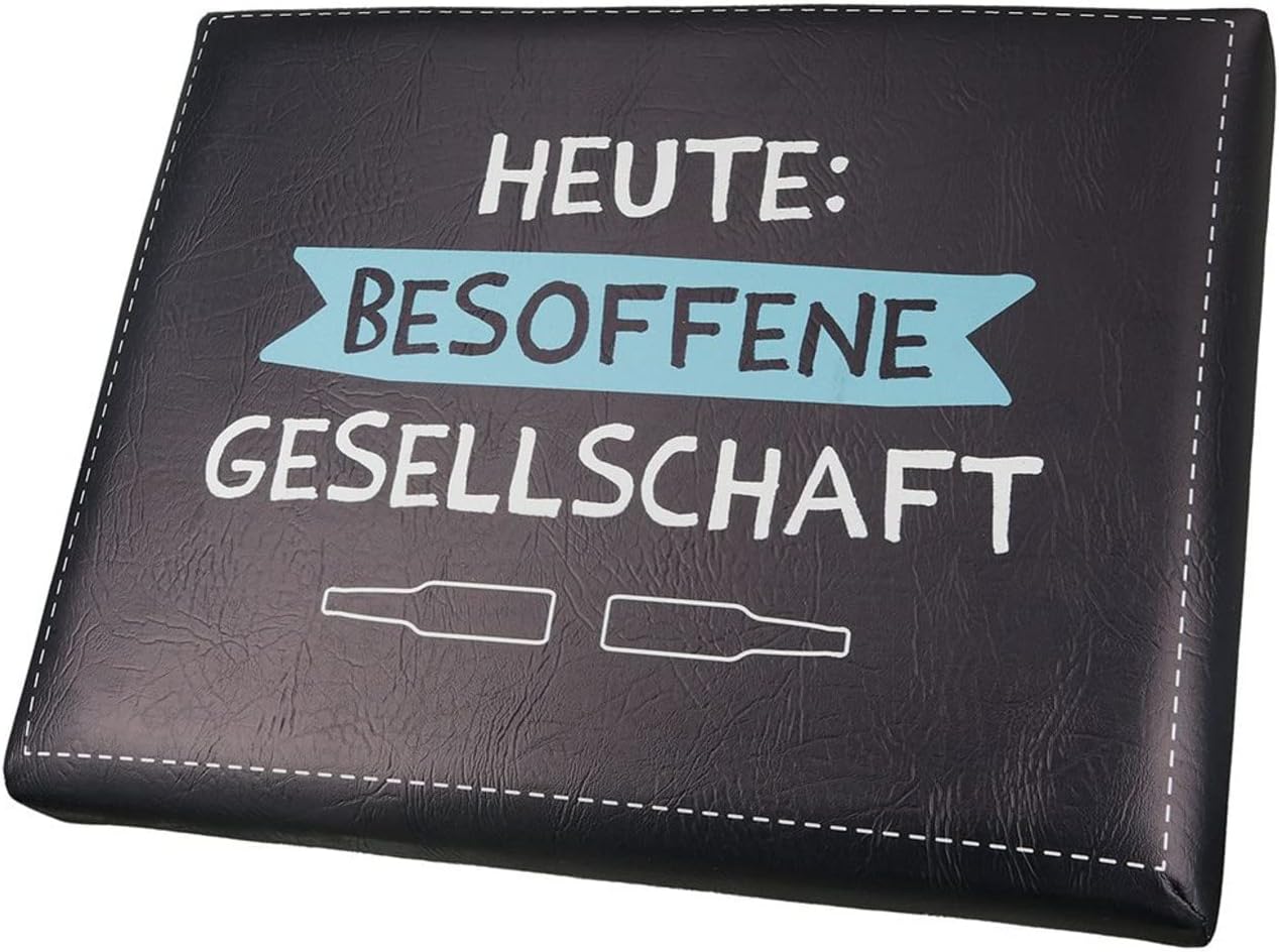 Bierkastensitz Bierkastendeckel Bierkastenpolster mit Spruch Lieblingsplatz/ Gerste Hilfe/ Grillen Chillen Kastekillen/ Heute: Besoffene Gesellschaft/ Chefsessel