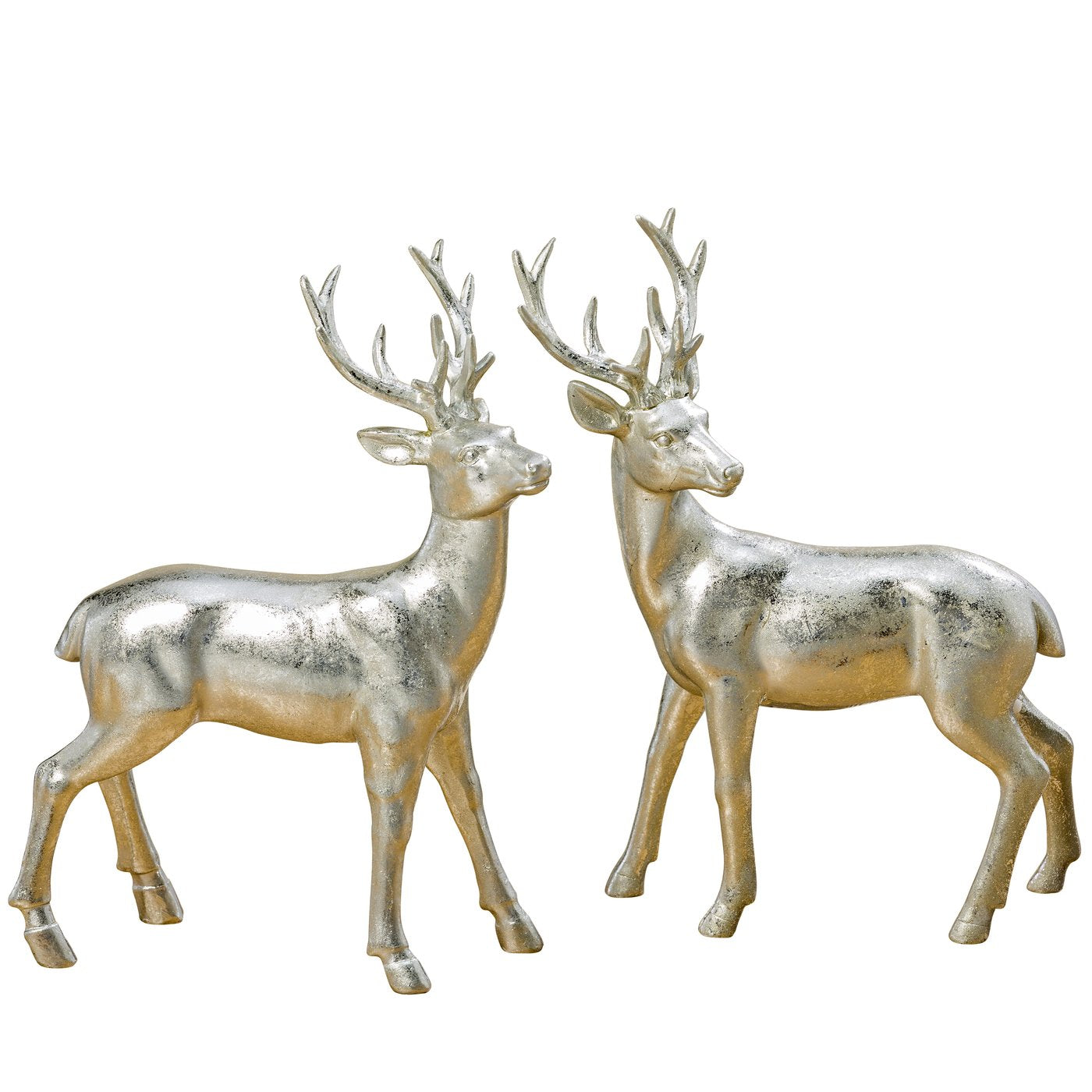 Dekofigur Hirsch Tobin stehend silber ca. 22cm