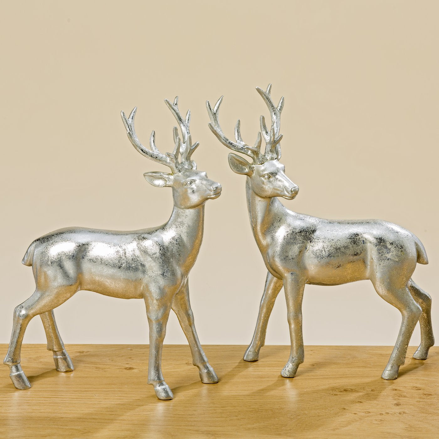 Dekofigur Hirsch Tobin stehend silber ca. 22cm