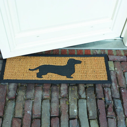Stufenmatte Fußmatte Türmatte Fussabtreter eckig Gummi Kokos Hund Dackel